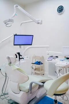 Dentist's examination room. East Java, Surabaya - March 13, 2018 Stock Photos