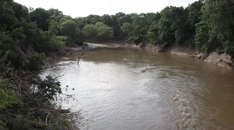 Denton Creek after storms Stockbeeldmateriaal 64085279