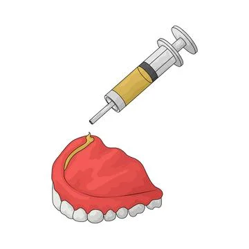 Denture adhesive illustration Stock Illustration