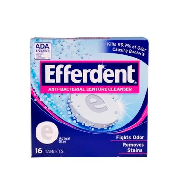 Denture cleaner tablets 库存照片