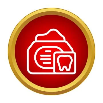 Denture cream application representing oral hygiene and dental care Stock Illustration