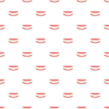 Denture pattern repeating for dental care background Stockillustratie