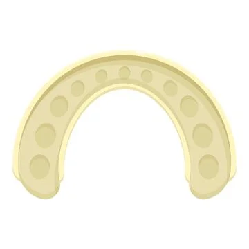 Denture showing upper teeth with gums illustration Stock Illustration