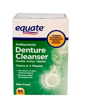 Denture tablets Stockfoto's