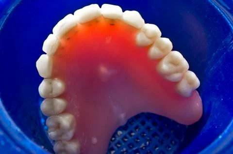 Dentures in the box Stock Photos