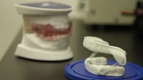 Dentures close up Stock Footage 129473789