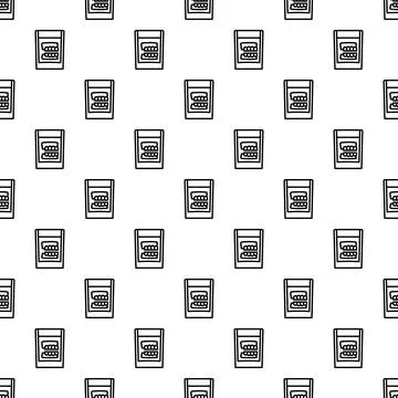 Dentures in glass pattern seamless dental background Stock Illustration