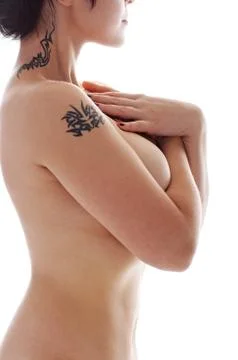 Denuded brunette Stock Photos