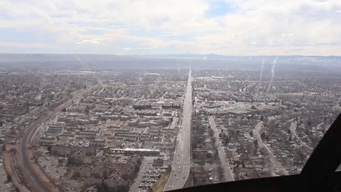 Denver from above, helicopter Video stock 81111273