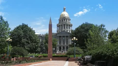 Denver Capitol and Monument Stock Footage 22777840