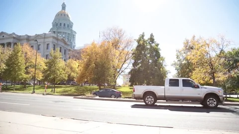 Denver Capitol - Slow Pan Stock Footage 79807143
