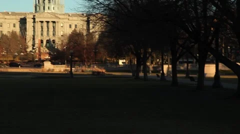 Denver capitol tilt winter Vídeos de archivo 49467922