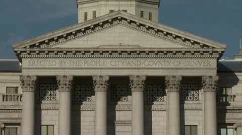 Denver City &amp; County BLDG Pull Out Stock Footage 10916379
