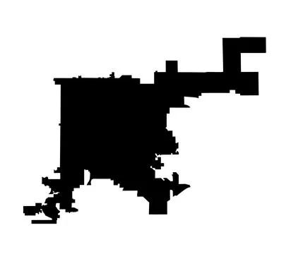 Denver city map vector silhouette illustration Ilustração Stock