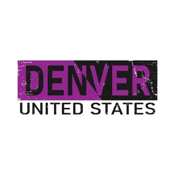 Denver City Typography vector design. Greetings for T-shirt, poster, card and Stock Illustration