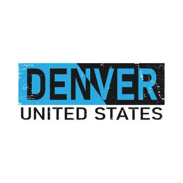 Denver City Typography vector design. Greetings for T-shirt, poster, card and Stock Illustration
