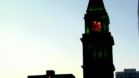 Denver Clock Tower 02 Stock Footage 47079857