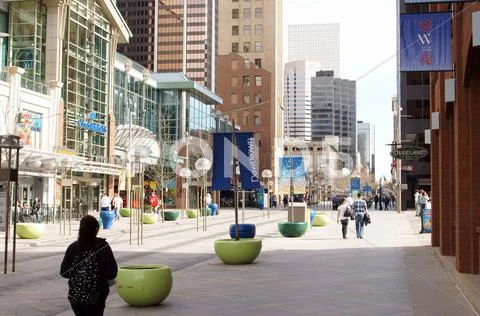 Denver colorado co downtown mall 17th street Stock Photos
