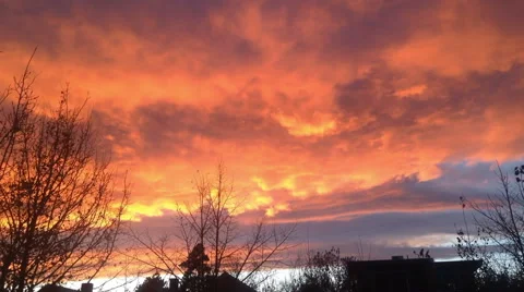 Denver, Colorado Sunset Time Lapse Stock Footage