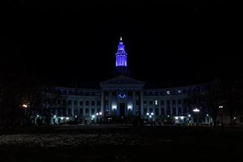 Denver Courthouse Parade of Lights 스톡 동영상 145920151