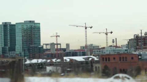 Denver Downtown Tilt Shift Stock Footage 64353772