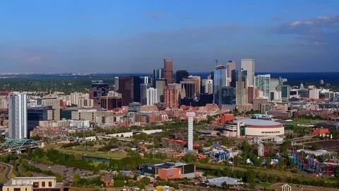Denver Drone Skyline Daytime 스톡 동영상 123479094