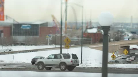 Denver Highway Tilt Shift Stock Footage 64354653