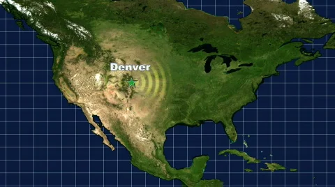 Denver Map Graphic Stock Footage 112451
