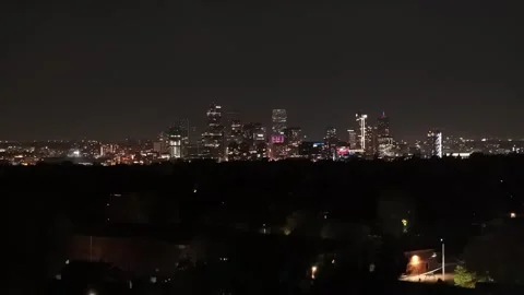 Denver Night Drone Stock Footage 288276509