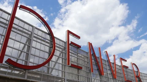 Denver Sign with Clouds Time-lapse Video stock 65095768