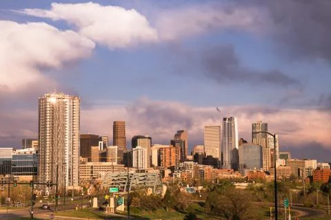 Denver skyine Stock Photos