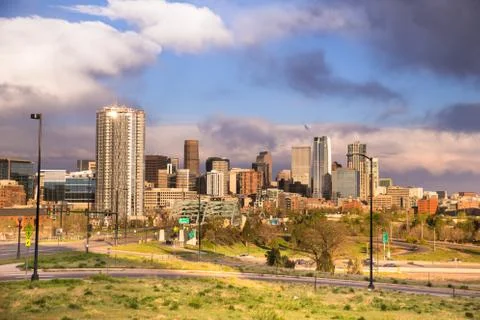 Denver skyine Stock Photos