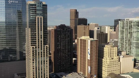 Denver Skyline Drone Pull 库存影片 109135551