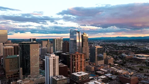 Denver Skyline, Drone Timelapse Stock Footage 212250811