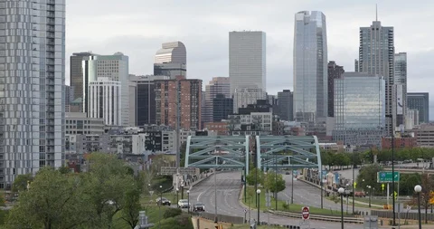 Denver skyline Stock Footage