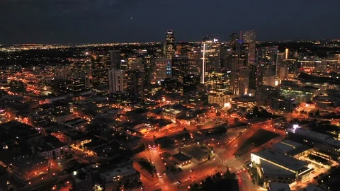 Denver Skyline at Night Vídeos de archivo 116839855