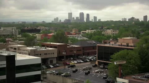 Denver Skyline with Rooftops 動画素材 22255932