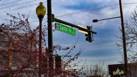 Denver Street Sign: Santa Fe Drive Stock Photos