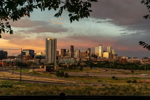 Denver Sunset Motion Controlled Timelapse 4K 스톡 동영상 134659514