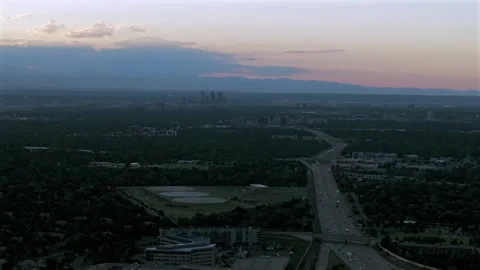 Denver Tech Center Centennial Lone Tree Aurora downtown Denver skyscraper Stock Footage 316400398
