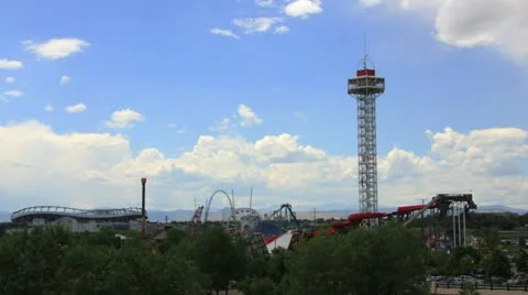 Denver Theme park time lapse Stock-Footage 12452855