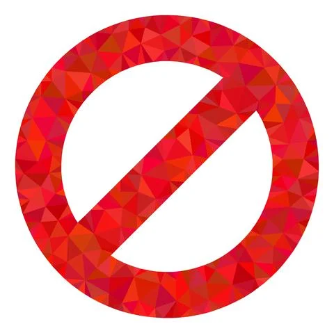 Deny Lowpoly Icon Stock Illustration