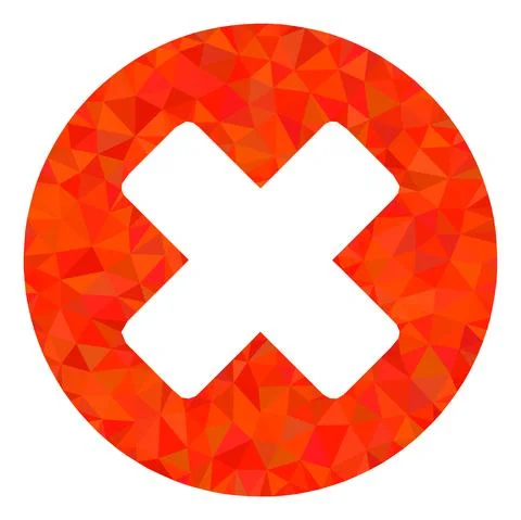 Deny Polygonal Icon Stock Illustration