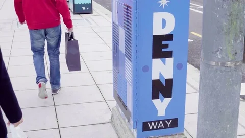 Deny way box in Downtown Seattle Stock Footage 73503284
