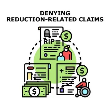 Denying reduction related claims vector concept Stock Illustration