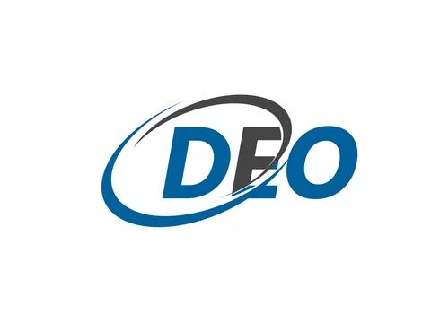 DEO letter creative modern elegant swoosh logo design Stock Illustration