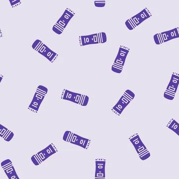 Deodorant hygiene glyph seamless pattern Stock Illustration
