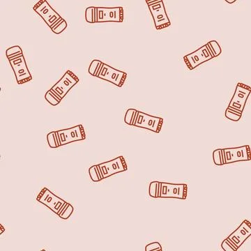 Deodorant hygiene line seamless pattern Stock Illustration