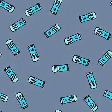 Deodorant hygiene vector seamless pattern Stock Illustration