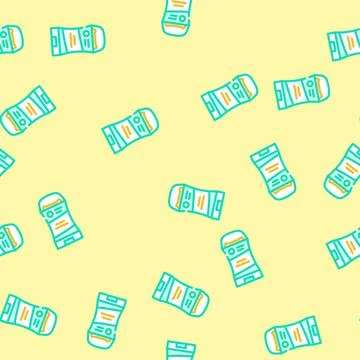Deodorant hygiene vector seamless pattern Stock Illustration